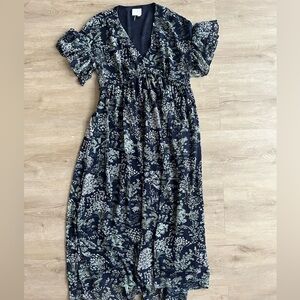 Anthropologie HD In Paris Floral Maxi Dress Spring Easter SZ M